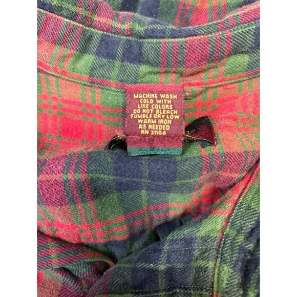 Saddlebred XXL Plaid Button-Down Long-Sleeve Flannel Mens Shirt 100% Cotton - Picture 6 of 8